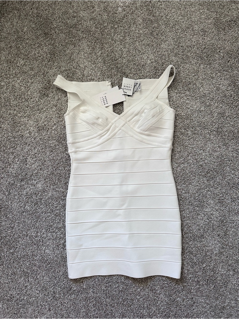 NEW Hervé Léger The Rachel Dress White Bandage Midi Dress Size M NWT - Picture 4 of 6